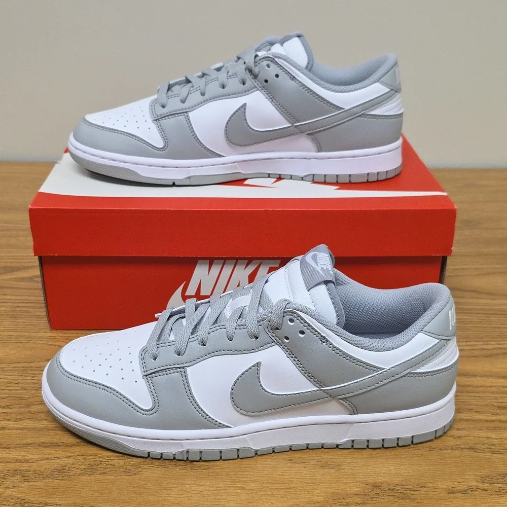 Nike Dunk Low Retro White/Light Smoke Grey Men's Size 10 HF5441-105 New - Picture 1 of 7
